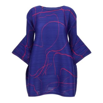 Issey Miyake Short Dresses, female, Blue, L, Pause Midi Dress