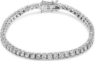 House of Brilliance 14K White Gold 3.0 Ctw Miracle Set Lab Grown Diamond Illusion Tennis Bracelet at Nordstrom