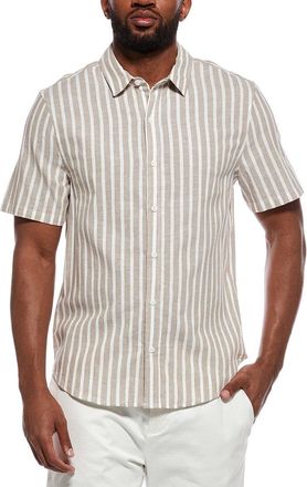 Onia Stripe Linen-Blend Shirt