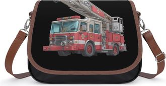 Generic Fire Truck Crossbody Bags for Women Shoulder Messenger Bag Purse Handbags