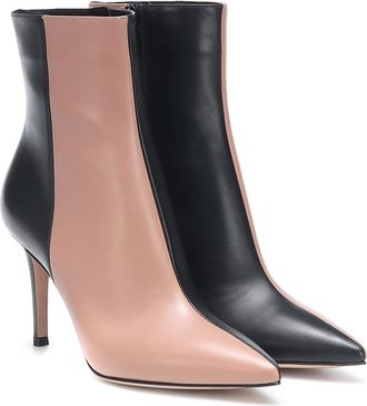 Generic Fashion Plus Size Pointed Toe High Heels Short Booties for Women, Sexy Stiletto Heel Side Zipper Party Ankle Boots, Comfortable Leather Splicing Eveni