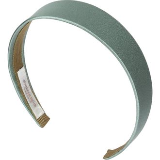 Jennifer Behr Lydia Satin Headband in Sage at Nordstrom