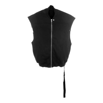 Rick Owens Vests, male, Black, Size: S Flight Vest with Jersey Fabric