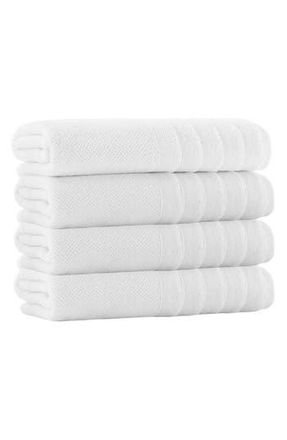 Enchante Home Veta Turkish Cotton Bath Towel - Set of 4 in White at Nordstrom Rack