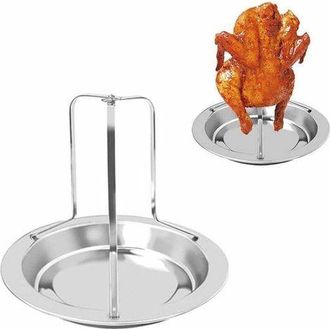 OEM Parrilla De Pollo De Acero Inoxidable, Parrilla Vertical Para Pollo, Asador De Pollo Antiadherente, Rejillas Verticales Para Asar, Asador De Pollo Ant