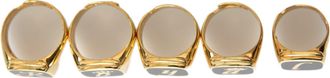 Dolce & Gabbana Mens Gold Brass Royal Enamel Set Of 5 Ring Black