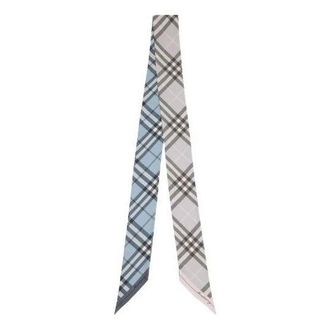Burberry (WMNS) Burberry 25 Check Scarf Blue 8110365
