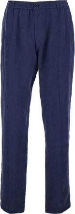 Emporio Armani Straight Broeken - Heren - Straight fit broeken - Blauw - M - Leer - Broeken