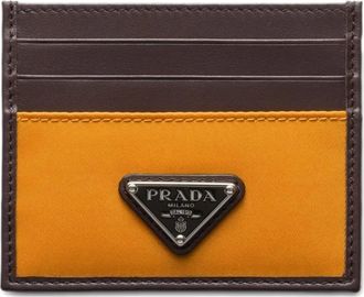 Prada Portacarte con logo - Arancione