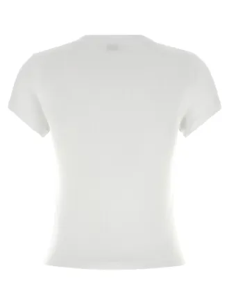 Saint Laurent Womens White Cotton T-Shirt