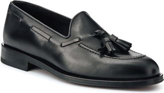 Jones Bootmaker Mens Corsino Smart Leather Loafers - Black - Size UK 10