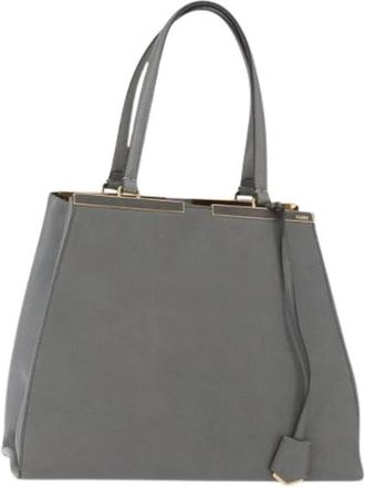Fendi Pre-owned Leren Handtas - Dames - Vintage Handtas - Grijs - ONE Size - Leer - Vintage