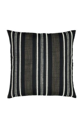 Elaine Smith Pathway Textured Stripe Indoor & Outdoor Woven Accent Pillow in Ebony at Nordstrom, Size 20X20