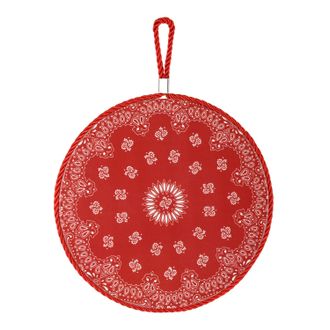 KASANOVA Decorazione tonda 20 cm da appendere Bandana rossa