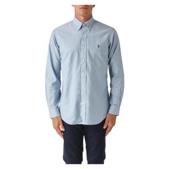 Polo Ralph Lauren Heren, Overhemden, Blauw, Maat: S Katoen