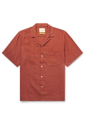 Portuguese Flannel Camp-Collar Linen Shirt