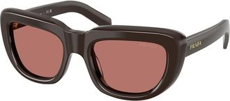 Prada PR D07S 27I80W Womens Sunglasses Brown Size 53