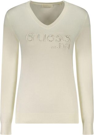 Guess Bianco Viscose Dames Langzaam Shirt
