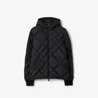 Burberry Check-stitch Nylon Doversgreen Puffer Jacket, Size: XXL