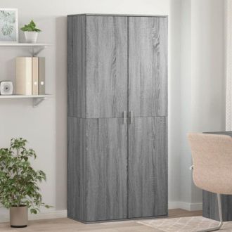 vidaXL Vidaxl - Mueble Zapatero Madera De Ingenier&iacute;a Gris Sonoma 80x39x178 Cm