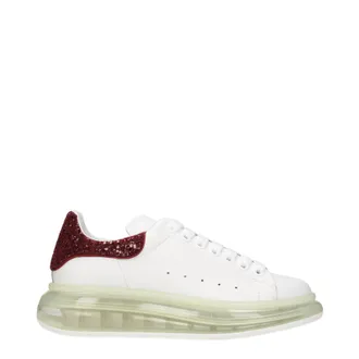 Alexander McQueen Alexander McQueen Sneakers Oversize Donna Pelle Bianco/Lampone