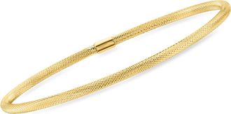 Ross-Simons Italian 14kt Yellow Gold Textured Bangle Bracelet