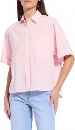 Lyss&eacute; Corinna Oversized Crop Shirt In Rose