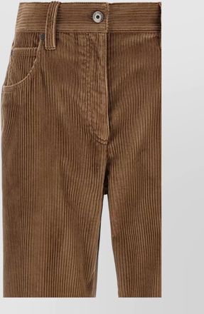 Brunello Cucinelli velvet straight-leg trousers