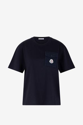 Moncler Jersey-T-Shirt mit Tweed-Cargotasche