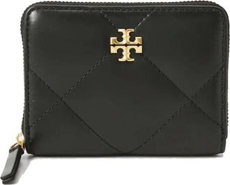 Tory Burch Cartera peque&ntilde;a con cremallera Kira Diamond Quilt - Accessories - Mujer - Negro - ONE SIZE