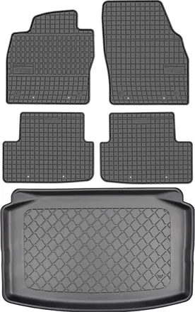 OEM Juego De Alfombrillas De Goma Para Coche Y Maletero Para Volkswagen Polo Vi 2g Aw Hatchback A Partir De Octubre De 2017
