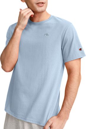 Champion Mens Classic T-Shirt, C Logo (Big & Tall), Spring Sky Blue, XXL