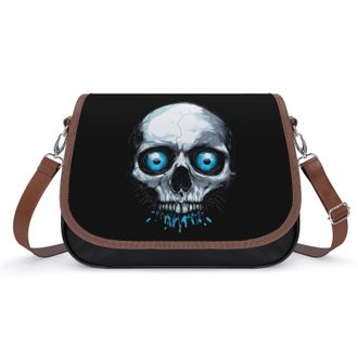 Generic Skull with Eye Crossbody Bags for Women Fashion Leather Shoulder Handbags With Adjustable Strap