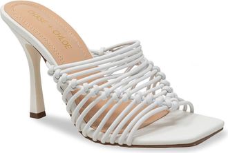 Chase + Chloe by Intouch Footwear Divine Caged Sandal in White Pu at Nordstrom Rack, Size 5.5