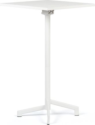 Sklum Sklum - Mesa De Bar Cuadrada 60x60 Cm Plegable Y Convertible En 2 Alturas En Acero Dely