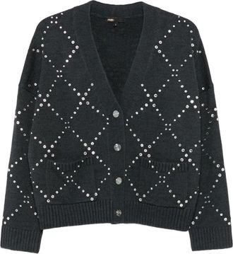 Maje Cardigan con borchie - Grigio