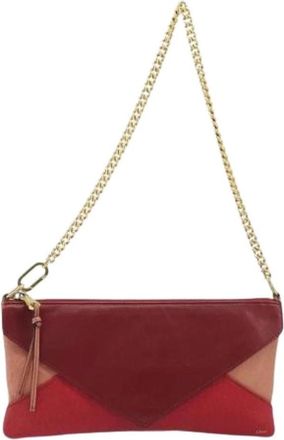 Chlo&eacute; Pre-owned Envelope wallet on chain - Dames - Vintage Clutch - Veelkleurig - ONE Size - Leer - Vintage