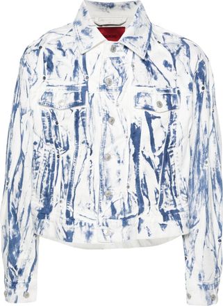 Kusikohc washed denim jacket - unisex - Polyester/Cotton/Cotton - M - White