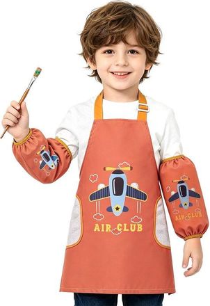 OEM Delantal Infantil, Delantal Infantil Impermeable Y Ajustable Con Mangas, Hornear, Pintar, Jardiner&iacute;a Y Otras Actividades Escolares