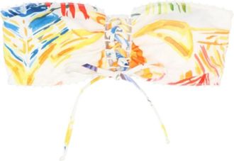 Charo Ruiz Ibiza Abstracte Bandeau Bikini Top Cecilia - Dames - Bikinis - Veelkleurig - M - Polyester - Badmode