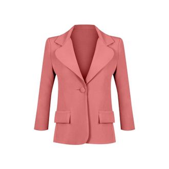 19V69 Womens Blazer Pink CAPRI SALMON Polyamide - Size X-Large