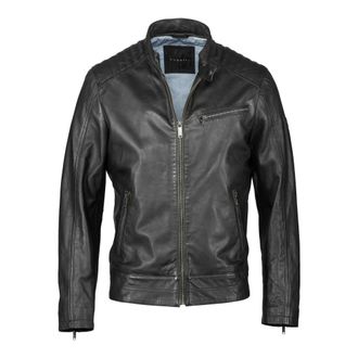 Bugatti Jassen, Heren, Zwart, L, Leren jas BUDomenico
