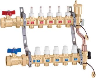 Caleffi Collettore Premontato Attacco 1 1/4f, 7 Derivazioni 3/4 M Caleffi 6687g5s1 7 - 1 1/4 F