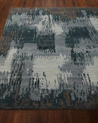 Natori Forest Brushstroke Hand Knotted Rug, 4 x 6