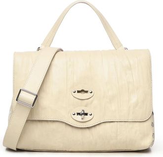 Zanellato Witte Schoudertas met Studs - Dames - Handtassen - Wit - ONE Size - Tassen