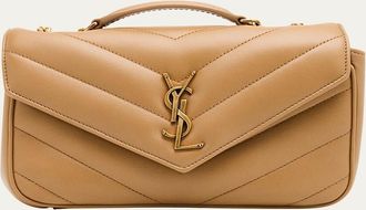 Saint Laurent Loulou Small YSL Shoulder Bag in Quilted Leather