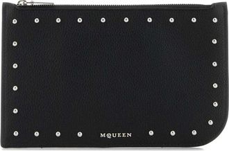Alexander McQueen Zwarte leren portemonnees - Heren - Portefeuilles - Zwart - ONE Size - Accessoires