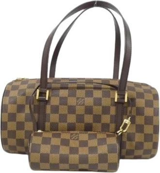 Louis Vuitton Pre-owned Damier Papillon Leren Tas - Dames - Vintage Handtas - Bruin - ONE Size - Vintage