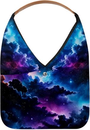 Generic Stars Nebula Reusable Lightweight Grocery Bags - Foldable Into Compact Pouch, Washable & Sturdy, Multipurpose for Shopping and Travel