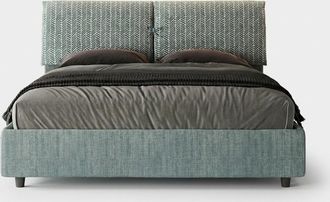 Itamoby Cama Doble En Tejido Container 160x190 Mados Giada Aragona - Verde Oscuro